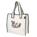 Japan Moomin Canvas Tote Bag - Little My : Flower Grey - 1