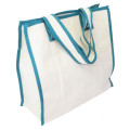 Japan Moomin Canvas Tote Bag - Hattifatteners & Little My & Moomintroll : Flower Turquoise - 2