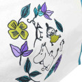 Japan Moomin Canvas Tote Bag - Hattifatteners & Little My & Moomintroll : Flower Turquoise - 3