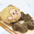 Japan Monchhichi Mascot Scrunchie - Brown - 2