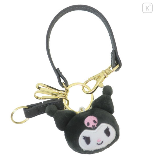 Japan Sanrio Mascot Bag Charm Smart Keychain - Kuromi : Face - 1