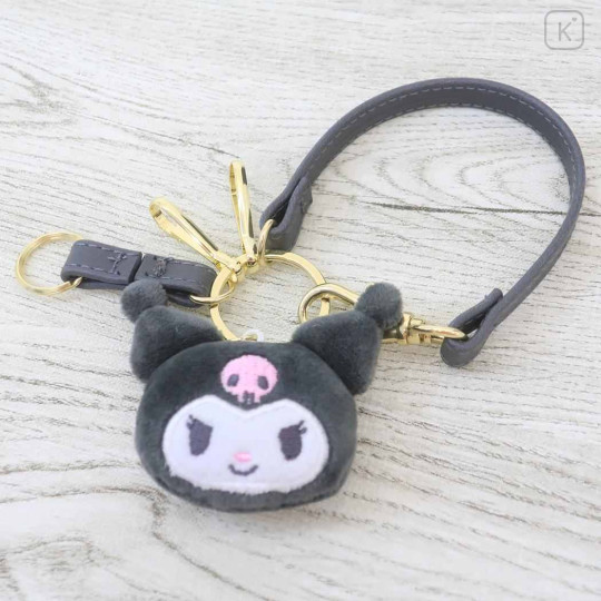 Japan Sanrio Mascot Bag Charm Smart Keychain - Kuromi : Face - 2