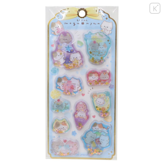 Japan Mogunyan Water Puffy Sticker - Cat - 1