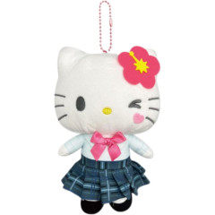 Japan Sanrio Ballchain Plush Pouch - Hello Kitty : Uniform