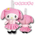 Japan Sanrio Ballchain Plush Pouch - My Melody : Uniform - 2