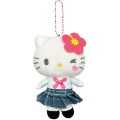 Japan Sanrio Ballchain Mascot Pouch - Hello Kitty : Uniform
