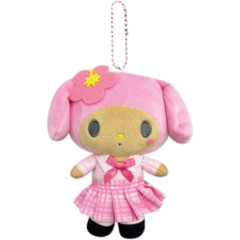 Japan Sanrio Ballchain Mascot Pouch - My Melody : Suntan Uniform