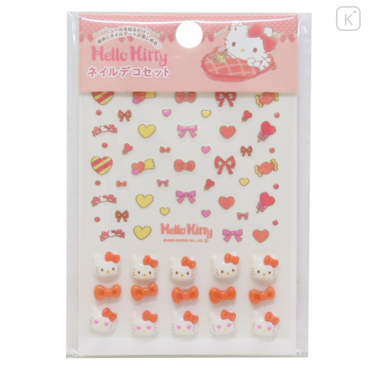 Japan Sanrio Petit Sticker Nail Sticker - Hello Kitty : Ribbon - 1