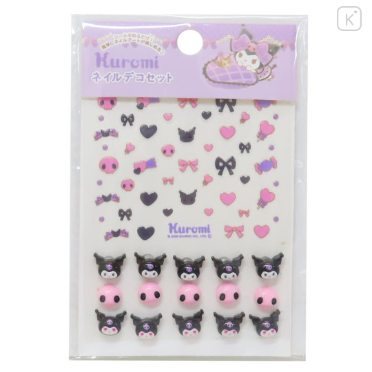 Japan Sanrio Petit Sticker Nail Sticker - Kuromi : Ribbon - 1