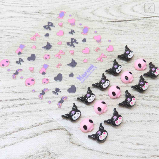 Japan Sanrio Petit Sticker Nail Sticker - Kuromi : Ribbon - 2