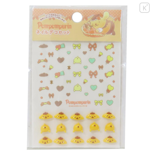 Japan Sanrio Petit Sticker Nail Sticker - Pompompurin : Ribbon - 1