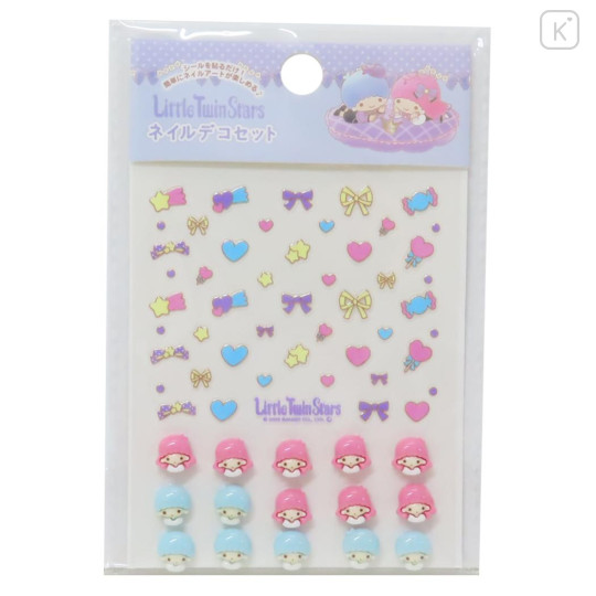 Japan Sanrio Petit Sticker Nail Sticker - Little Twin Stars : Ribbon - 1