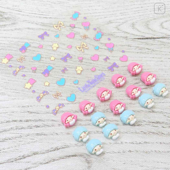 Japan Sanrio Petit Sticker Nail Sticker - Little Twin Stars : Ribbon - 2