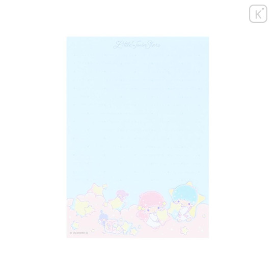 Japan Sanrio A6 Notepad - Little Twin Stars : 50th Anniversary White Pink - 3