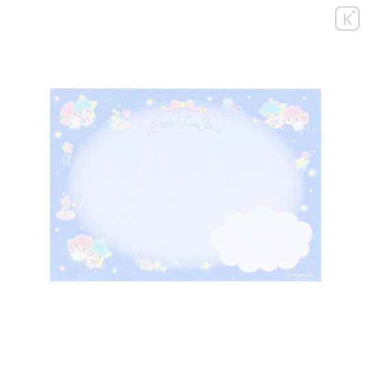 Japan Sanrio A6 Notepad - Little Twin Stars : 50th Anniversary White Pink - 4