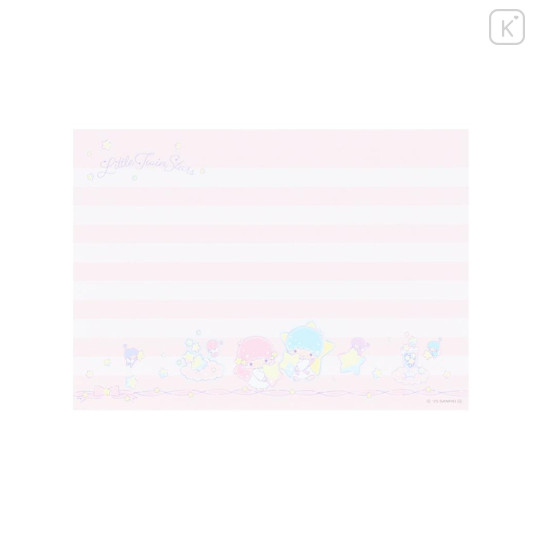 Japan Sanrio A6 Notepad - Little Twin Stars : 50th Anniversary White Pink - 5
