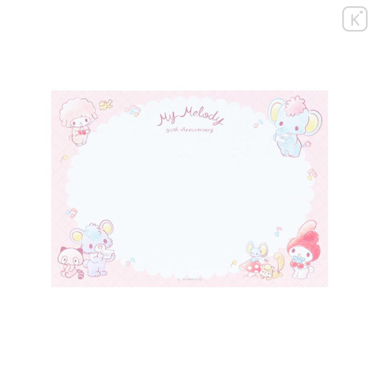 Japan Sanrio A6 Notepad - My Melody : 50th Anniversary Writing Letters To Friends - 4