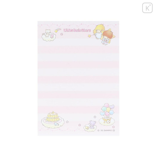 Japan Sanrio Mini Notepad - Little Twin Stars : 50th Anniversary Sky Afternoon Tea Pink - 2
