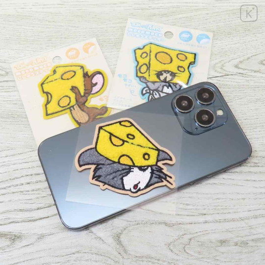 Japan Tom and Jerry Patch Fluffy Embroidery Sticker For Cloth Surface - Tom & Jerry : Cheese & Tom - 2