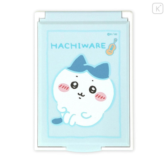 Japan Chiikawa Folding Mirror - Hachiware : Blue - 3