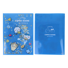 Japan Chiikawa A5 Clear File - Chiikawa & Hachiware & Usagi : Sequin River Comic Scene Cider Fruit Punch