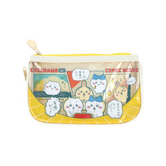 Japan Chiikawa Clear Flat Pouch Pencil Case - Chiikawa & Hachiware & Usagi : Comic Scene Treasure