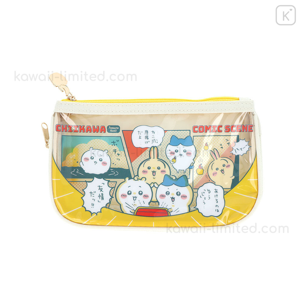 100サイズ 詰め放題 日用品 雑貨 キャラクターグッズ Japan Chiikawa Clear Flat Pouch Pencil Case - Chiikawa