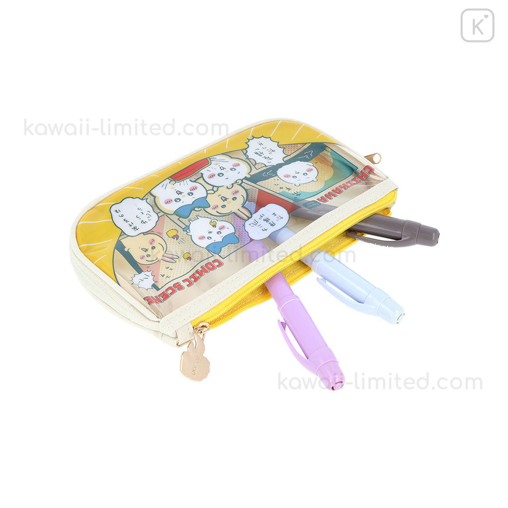 100サイズ 詰め放題 日用品 雑貨 キャラクターグッズ Japan Chiikawa Clear Flat Pouch Pencil Case - Chiikawa