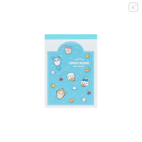 Japan Chiikawa Mini Notepad - Chiikawa : River Comic Scene Cider Fruit Punch - 1