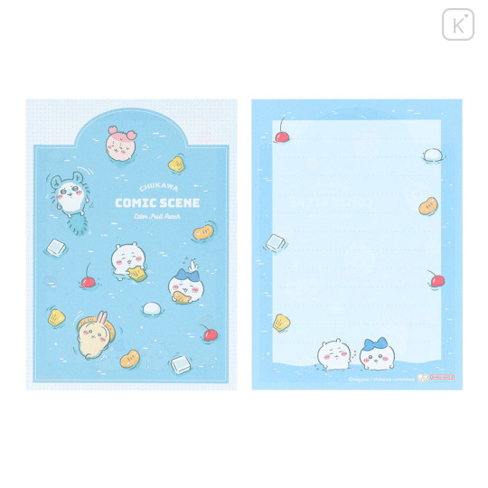 Japan Chiikawa Mini Letter Set - Characters : River Comic Scene Cider Fruit Punch - 3