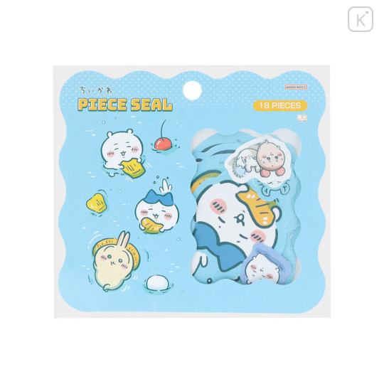 Japan Chiikawa Flake Sticker - Characters : River Comic Scene Cider Fruit Punch - 1