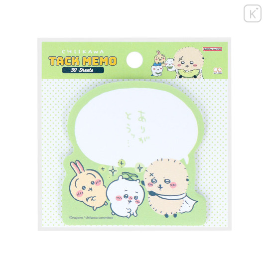 Japan Chiikawa Tack Memo Pad Sticky Notes - Chiikawa & Rakko & Usagi : Comic Scene Thank You - 1