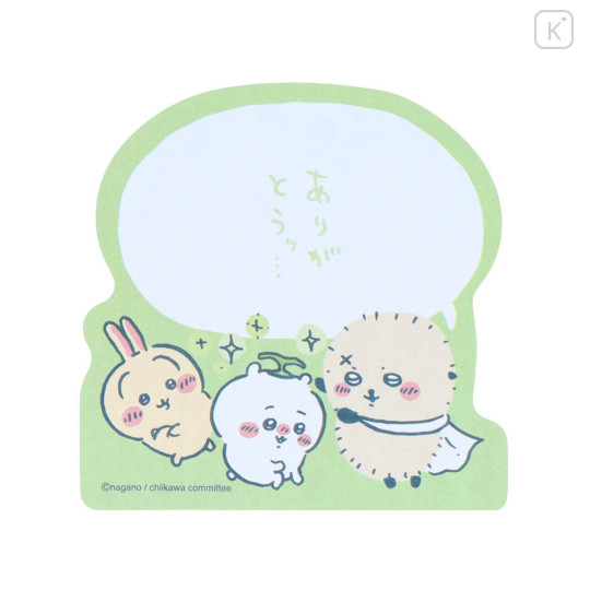 Japan Chiikawa Tack Memo Pad Sticky Notes - Chiikawa & Rakko & Usagi : Comic Scene Thank You - 3