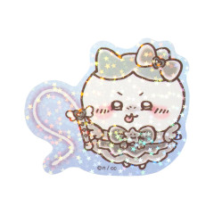 Japan Chiikawa Vinyl Hologram Sticker - Hachiware : Magical Chiikawa Bad Version