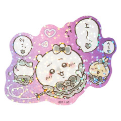 Japan Chiikawa Vinyl Hologram Sticker - Chiikawa & Hachiware & Usagi : Magical Chiikawa Bad Version