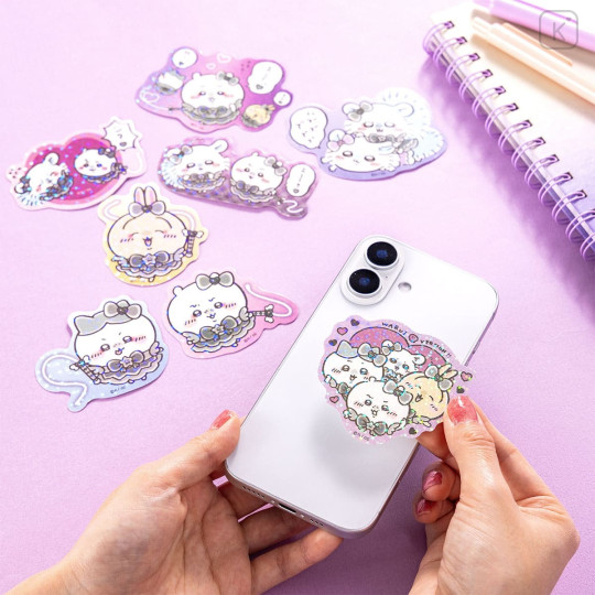 Japan Chiikawa Vinyl Hologram Sticker - Characters : Magical Chiikawa Bad Version Heart - 3