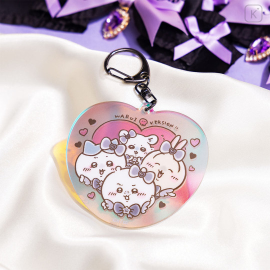 Japan Chiikawa Aurora Acrylic Keychain - Characters : Magical Chiikawa Bad Version Heart - 3