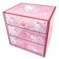 Japan Sanrio Chest Drawer - Hello Kitty & Tiny Chum : Glitter Sakura - 1