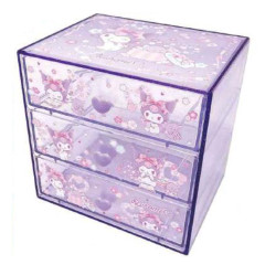 Japan Sanrio Chest Drawer - Kuromi : Glitter Sakura
