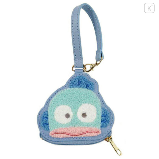 Japan Sanrio Embroidery Mini Pouch Bag Charm - Hangyodon : Face - 1