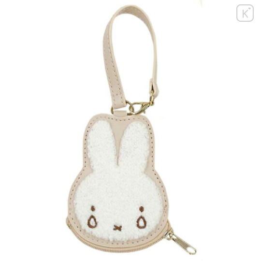 Japan Miffy Embroidery Mini Pouch Bag Charm - Miffy : Face Cry - 1
