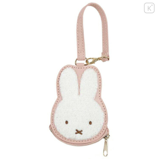 Japan Miffy Embroidery Mini Pouch Bag Charm - Miffy : Face - 1
