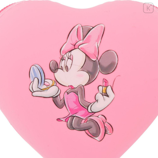 Japan Disney Store Mini Silicone Pouch Keychain - Minnie : Heart-shaped Key Chain Fes - 3