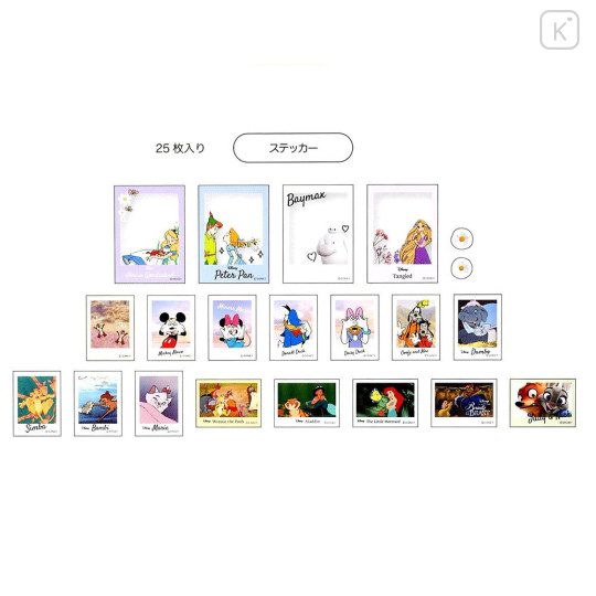Japan Disney Store Clear Sticker Collection - Chacracters : Instant Photo Style - 6