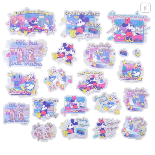 Japan Disney Store Clear Sticker Collection - Mickey & Friends : Positive Vibes - 2