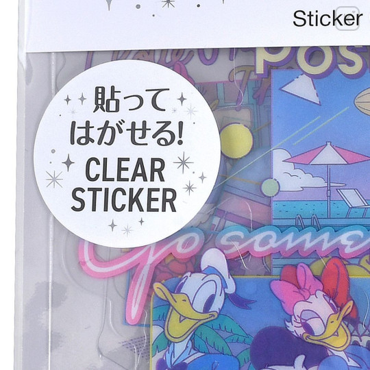Japan Disney Store Clear Sticker Collection - Mickey & Friends : Positive Vibes - 5