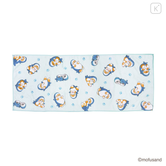 Japan Mofusand Quick Dry Face Towel - Cat Shark Blue - 1