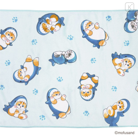 Japan Mofusand Quick Dry Face Towel - Cat Shark Blue - 5