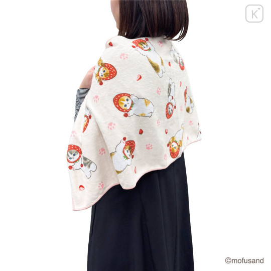 Japan Mofusand Quick Dry Face Towel - Cat Strawberry - 2