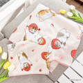Japan Mofusand Quick Dry Face Towel - Cat Strawberry - 3